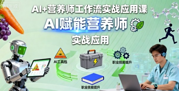 AI+营养师工作流实战应用课，AI赋能营养师 - 区块之眼