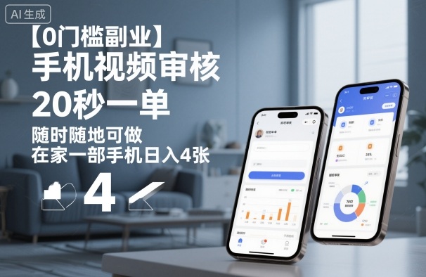 【0门槛副业】手机视频审核，20秒一单，随时随地可做，在家一部手机日入4张【揭秘】 - 区块之眼
