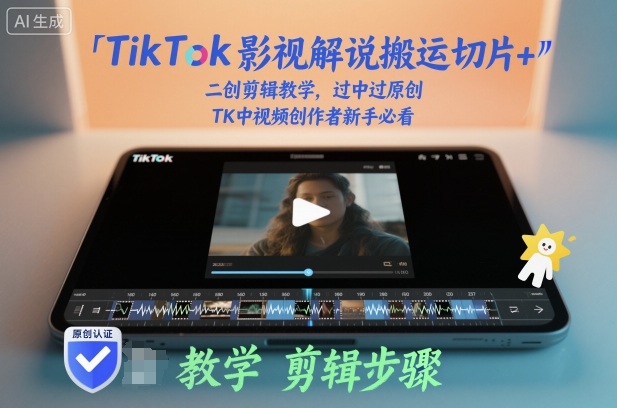 TikTok影视解说搬运切片+二创剪辑教学，过中过原创，TK中视频创作者新手必看 - 区块之眼