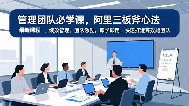 管理团队必学课，阿里三板斧心法、绩效管理、团队激励，即学即用，快速打造高效能团队 - 区块之眼