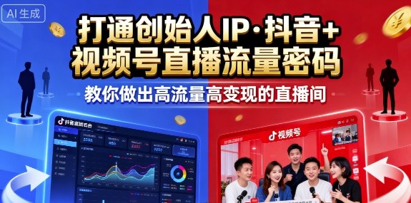 25年直播9-10两期线下课，打通创始人IP，抖音+视频号直播流量密码，教你做出高流量高变现的直播间 - 区块之眼 - 区块之眼