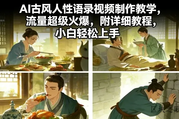 AI古风人性语录视频制作教学，流量超级火爆，附详细教程，小白轻松上手 - 区块之眼