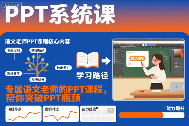 PPT系统课，专属语文老师的PPT课程，帮你突破PPT瓶颈 - 区块之眼