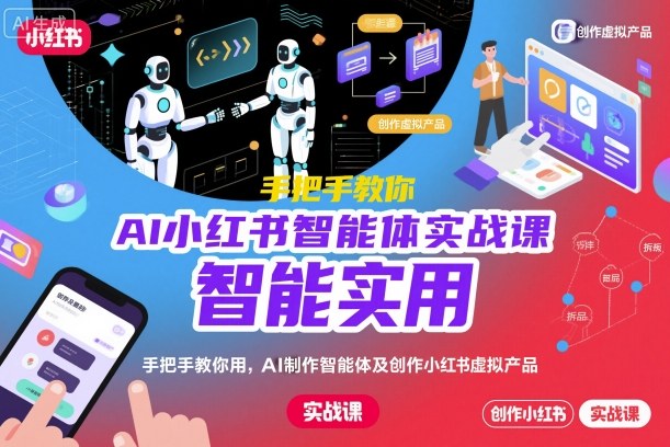 AI小红书智能体实战课，手把手教你用AI制作智能体及创作小红书虚拟产品，提效+内容商业化 - 区块之眼