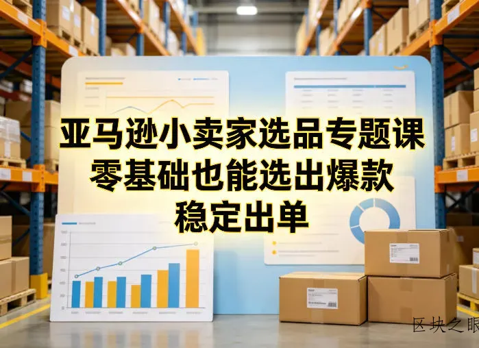 亚马逊小卖家选品专题课，零基础也能选出爆款，稳定出单 - 区块之眼