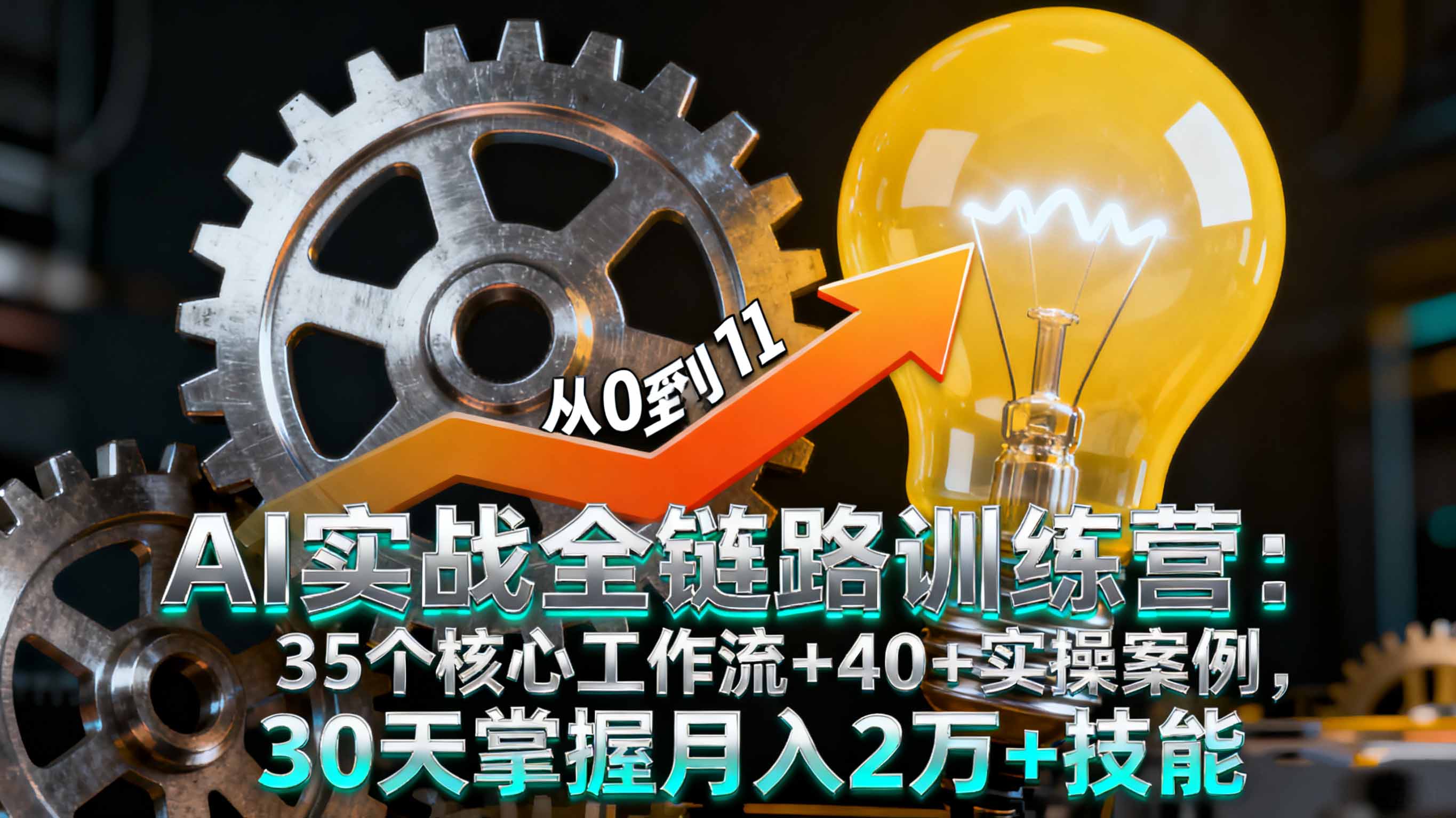 AI实战全链路训练营：35个核心工作流+40+实操案例，30天掌握月入2万+技能 - 区块之眼 - 区块之眼