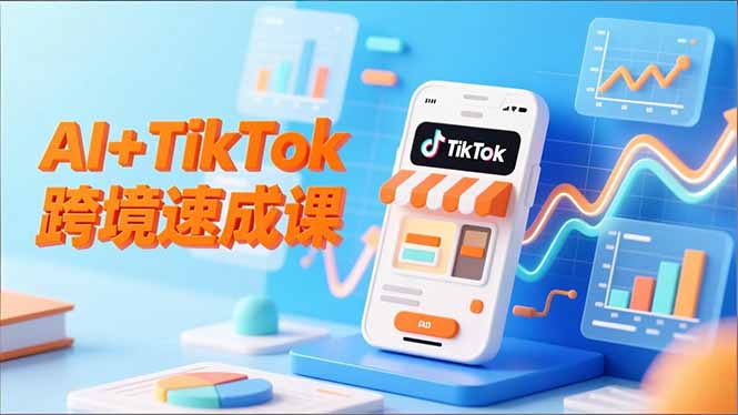 AI+TikTok跨境速成课，智能翻译、店铺定位、流程拆解，7天高效上线运营 - 区块之眼