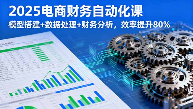 2025电商财务自动化课，模型搭建+数据处理+财务分析，效率提升80% - 区块之眼 - 区块之眼
