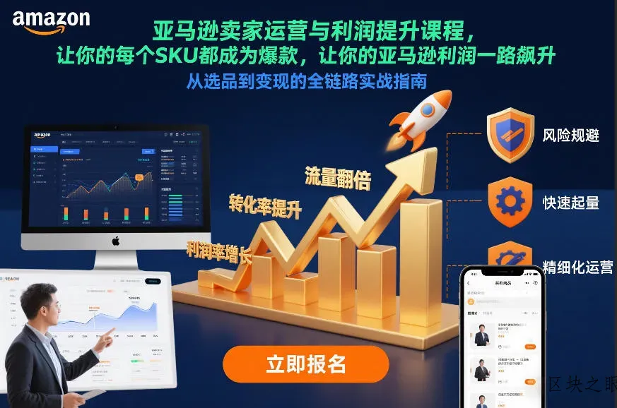 亚马逊卖家运营与利润提升课程，让你的每个SKU都成为爆款，让你的亚马逊利润一路飙升(更新26年3月) - 区块之眼