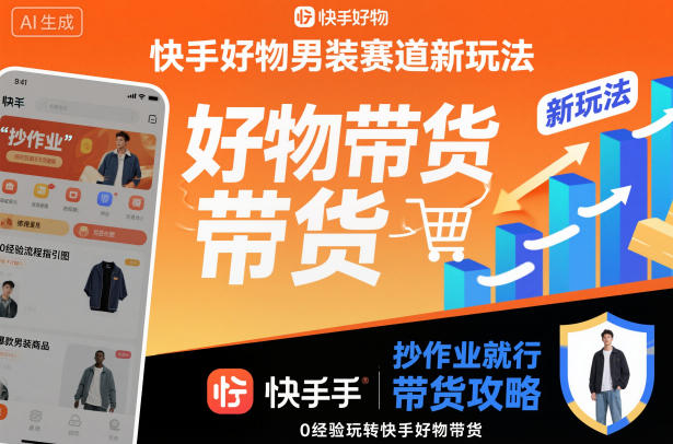 快手好物男装赛道新玩法，抄作业就行，0经验玩转快手好物带货 - 区块之眼