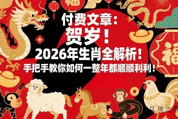 付费文章：贺岁！2026年生肖全解析！手把手教你如何一整年都顺顺利利！ - 区块之眼
