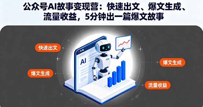 公众号AI故事变现营：快速出文、爆文生成、流量收益，5分钟出一篇爆文故事 - 区块之眼 - 区块之眼