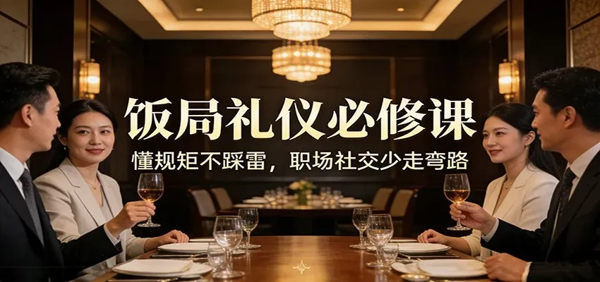 公众号收费文章：《饭局礼仪必修课：懂规矩不踩雷，职场社交少走弯路》 - 区块之眼