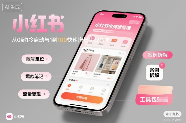 小红书电商运营课：从0到1冷启动与1到100快速增长实战教学 - 区块之眼 - 区块之眼