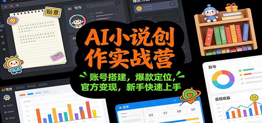 AI小说创作实战营：账号搭建，爆款定位，官方变现，新手快速上手 - 区块之眼