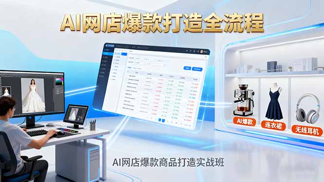 AI网店爆款商品打造实战班：AI技术实现商品图智能处理，快速搭建AI网店 - 区块之眼 - 区块之眼