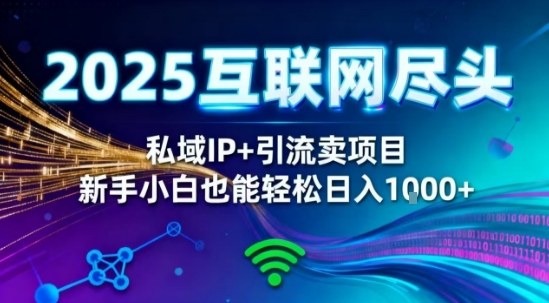2025网创尽头王炸项目！私域IP+精准引流，新手小白在家躺賺日入1k，零经验也能上手【揭秘】 - 区块之眼