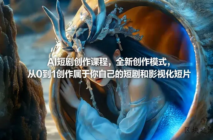 AI短剧创作课程，全新创作模式，从0到1创作属于你自己的短剧和影视化短片 - 区块之眼