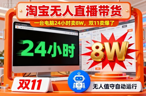 淘宝无人直播带货，一台电脑214小时卖8W，双11卖爆了【揭秘】 - 区块之眼