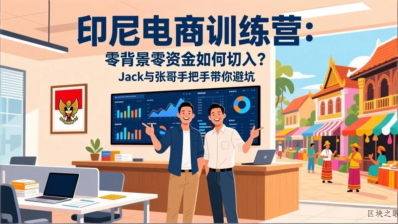 印尼电商训练营：零背景零资金如何切入？Jack与张哥手把手带你避坑 - 区块之眼
