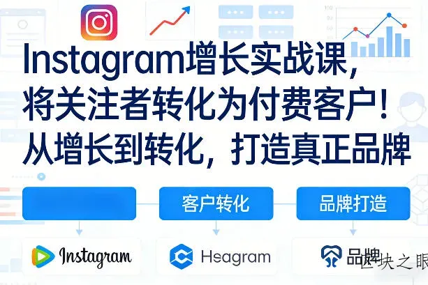 Instagram增长实战课，将关注者转化为付费客户！从增长到转化，打造真正品牌(双语字幕) - 区块之眼