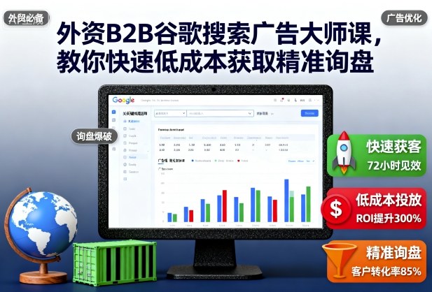 外资B2B谷歌搜索广告大师课，教你快速低成本获取精准询盘 - 区块之眼