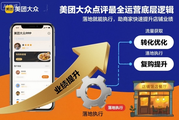 美团大众点评最全运营底层逻辑，落地就能执行，助商家快速提升店铺业绩 - 区块之眼