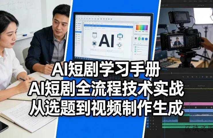 AI短剧学习手册，AI短剧全流程技术实战，从选题到视频制作生成 - 区块之眼