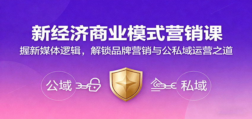 新经济商业模式营销课，握新媒体逻辑，解锁品牌营销与公私域运营之道 - 区块之眼
