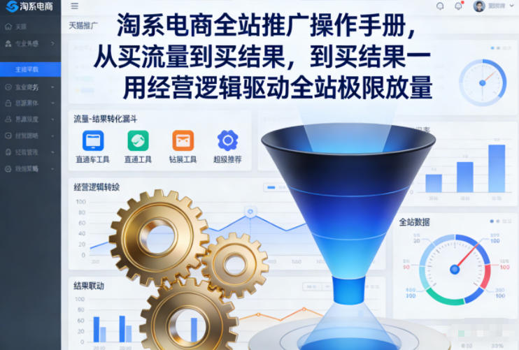 淘系电商全站推广操作手册，从买流量到买结果一用经营逻辑驱动全站极限放量 - 区块之眼