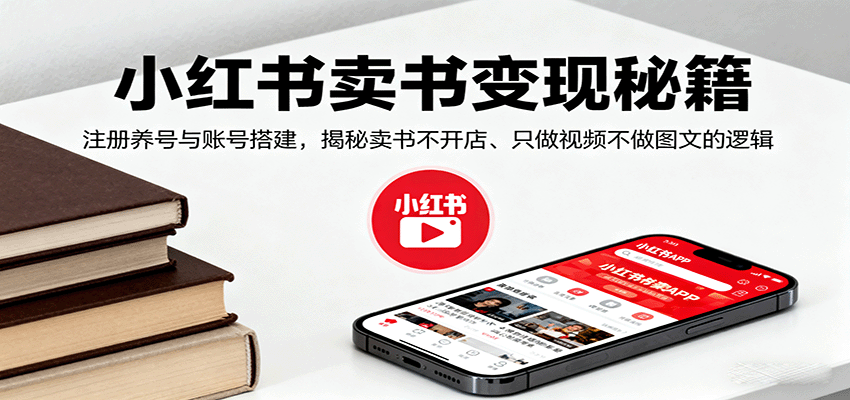 小红书卖书变现秘籍，注册养号与账号搭建，揭秘卖书不开店、只做视频不做图文的逻辑 - 区块之眼 - 区块之眼