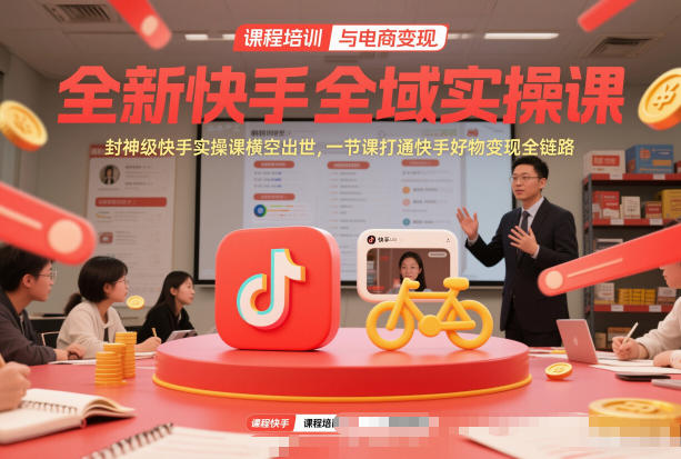 全新快手全域实操课，封神级快手实操课横空出世，一节课打通快手好物变现全链路 - 区块之眼