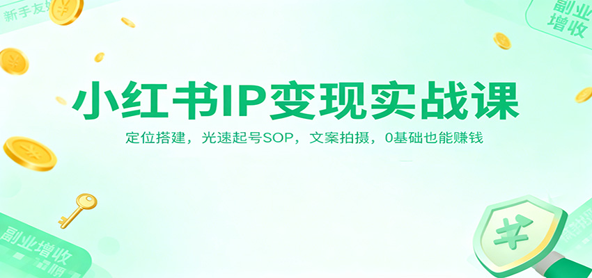 小红书IP变现实战课：定位搭建，光速起号SOP，文案拍摄，0基础也能赚钱 - 区块之眼
