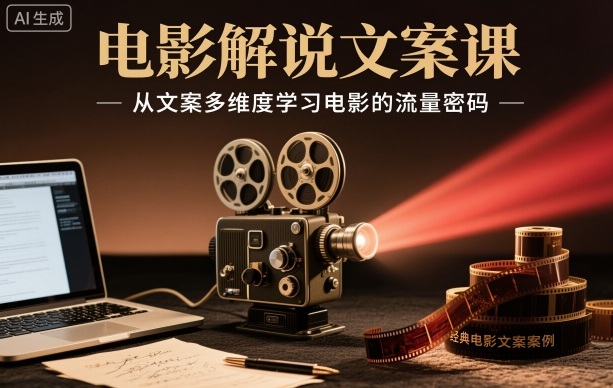 电影解说文案课，从文案多维度学习电影的流量密码 - 区块之眼