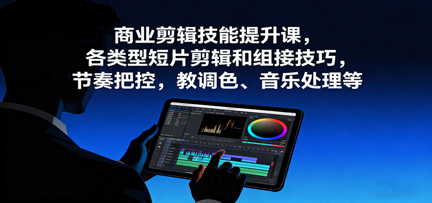 商业剪辑技能提升课，各类型短片剪辑和组接技巧，节奏把控，教调色、音乐处理等 - 区块之眼 - 区块之眼