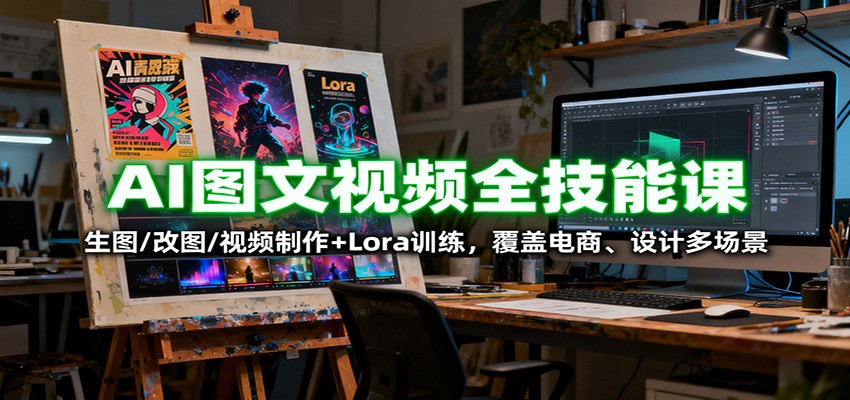 AI图文视频全技能课：生图/改图/视频制作+Lora训练，覆盖电商 、设计多场景 - 区块之眼 - 区块之眼