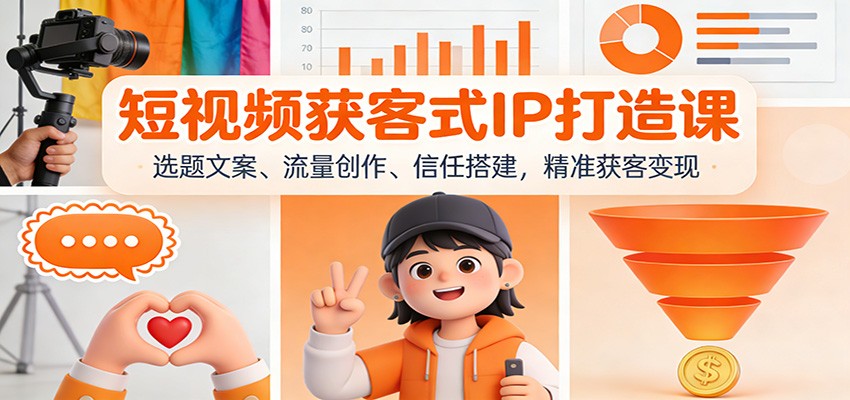 短视频获客式IP打造课：选题文案、流量创作、信任搭建，精准获客变现 - 区块之眼