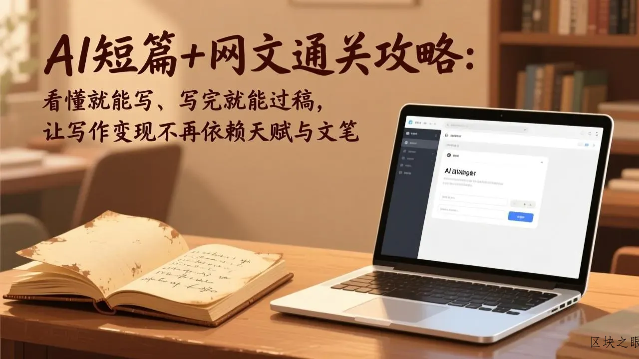 AI短篇+网文通关攻略：看懂就能写、写完就能过稿，让写作变现不再依赖天赋与文笔 - 区块之眼