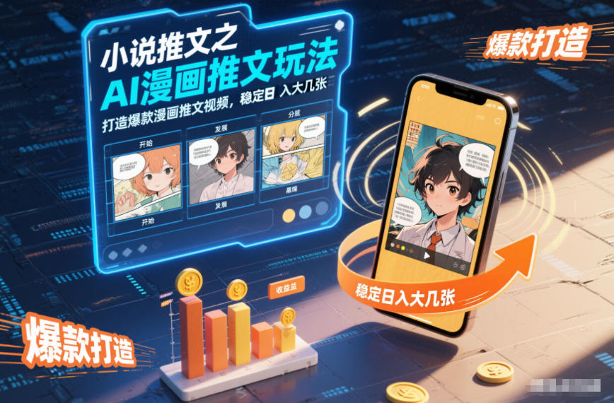小说推文之AI漫画推文玩法，打造爆款漫画推文视频，稳定日入大几张 - 区块之眼