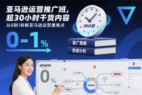 亚马逊运营推广班，超30小时干货内容，从0到1拆解亚马逊运营重难点 - 区块之眼