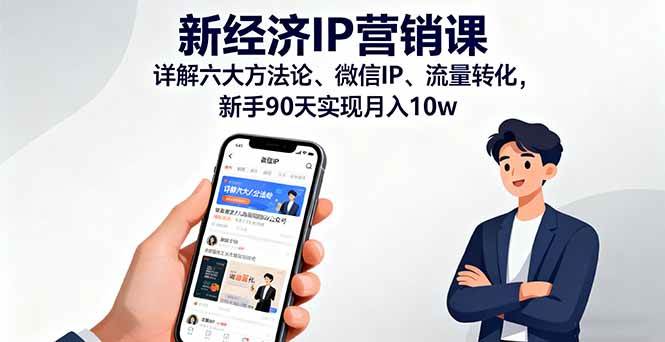 （16194期）新经济IP营销课：详解六大方法论、微信IP、流量转化，新手90天实现月入10w - 区块之眼 - 区块之眼
