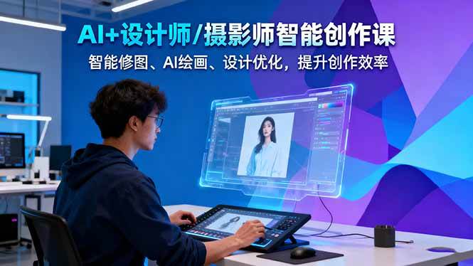 AI+设计师/摄影师智能创作课：智能修图、AI绘画、设计优化，提升创作效率 - 区块之眼