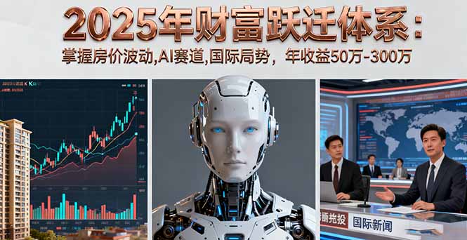 2025年财富跃迁体系：掌握房价波动,AI赛道,国际局势，年收益50万-300万 - 区块之眼 - 区块之眼