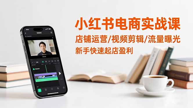 小红书电商实战课：店铺运营/视频剪辑/流量曝光，新手快速起店盈利 - 区块之眼