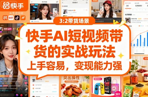 快手ai短视频带货的实战玩法，上手容易，变现能力强 - 区块之眼 - 区块之眼