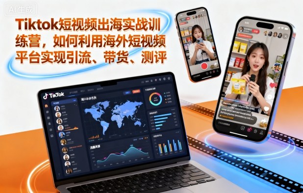 Tiktok短视频出海实战训练营，如何利用海外短视频平台实现引流、带货、测评 - 区块之眼 - 区块之眼