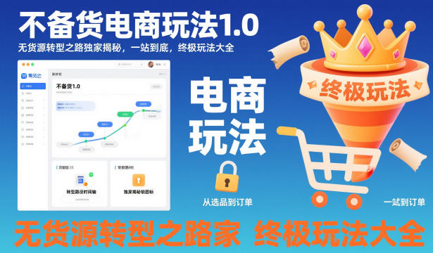 不备货电商玩法1.0，无货源转型之路独家揭秘，一站到底，终极玩法大全 - 区块之眼