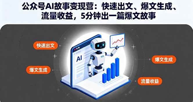 （16201期）公众号AI故事变现营：快速出文、爆文生成、流量收益，5分钟出一篇爆文故事 - 区块之眼 - 区块之眼