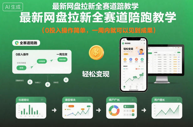 最新网盘拉新全赛道陪跑教学，0投入操作简单，一周内就可以见到成果 - 区块之眼