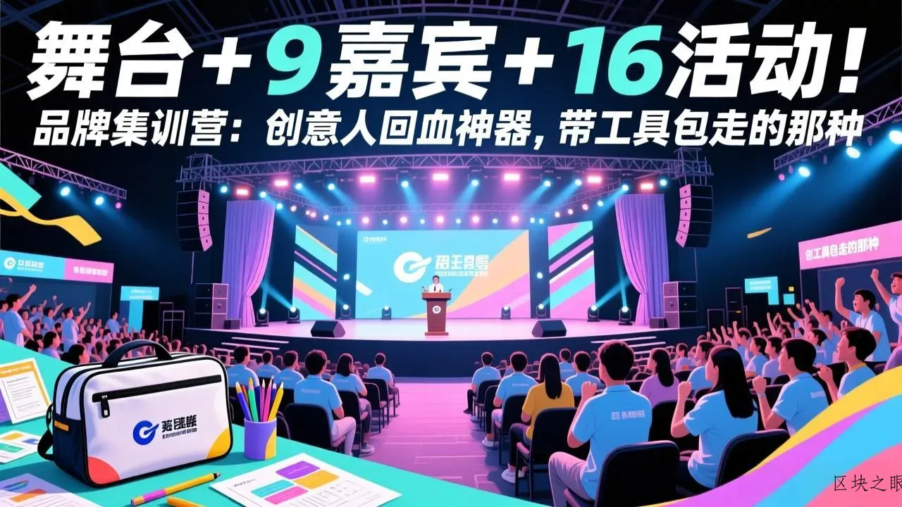 舞台 + 9 嘉宾 + 16 活动！品牌集训营：创意人回血神器，带工具包走的那种 - 区块之眼